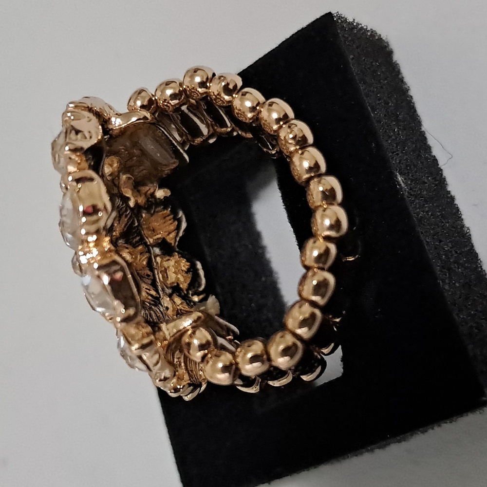 Paparazzi Gold and Silver Crystal Statement Ring - Picture 2 of 2